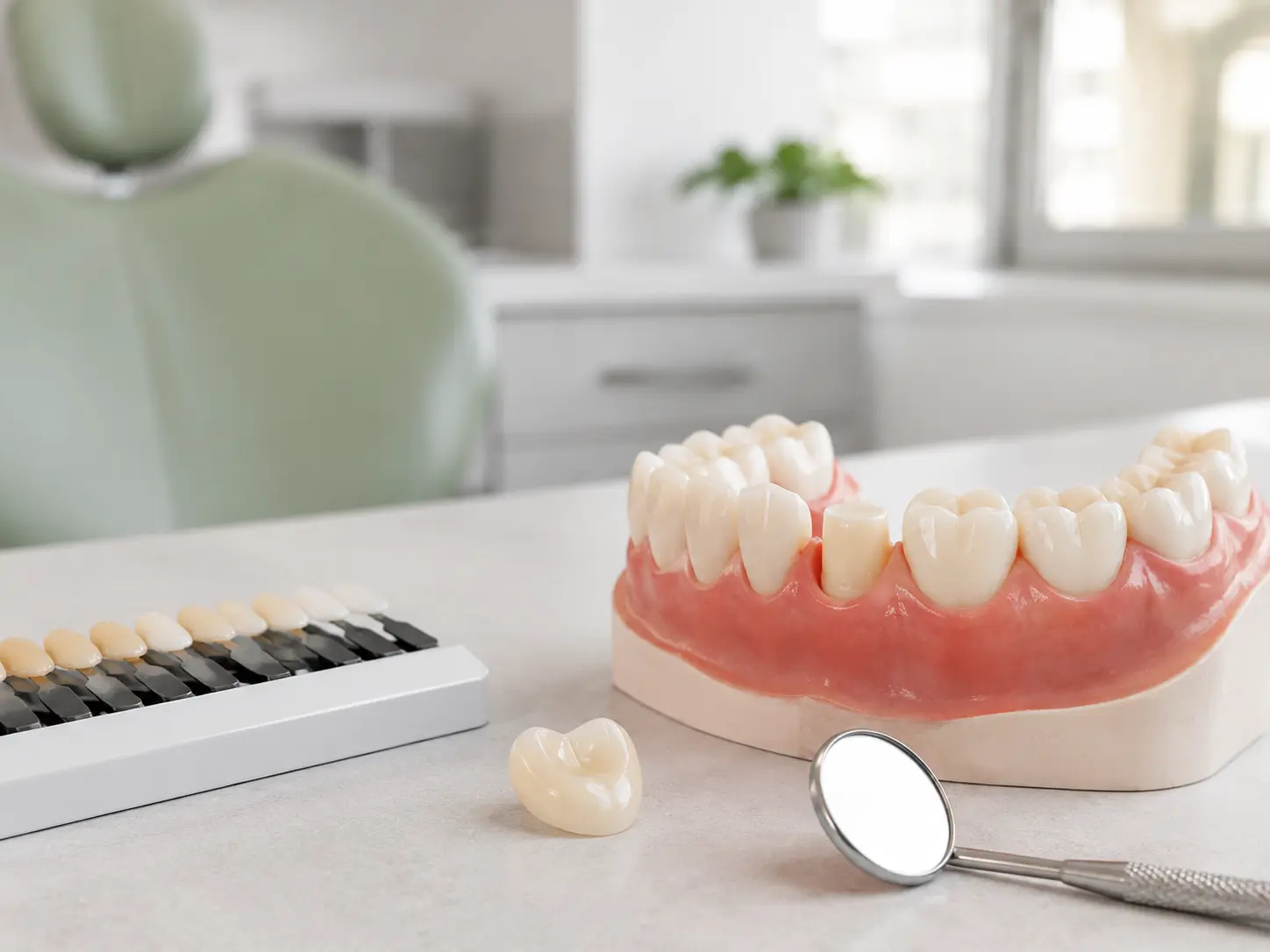 Eagle Lake restorative dentistry crown and tooth model